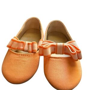 Janie and Jack Peach Bow Mary Jane Flats Toddler Girls Toddler 3 EU 18